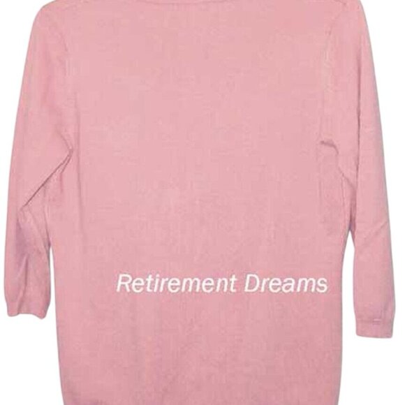 Bogari Size S Womens Cardigan Sweater Coral Pink Button-Up Rayon Acrylic NEW - Picture 3 of 6